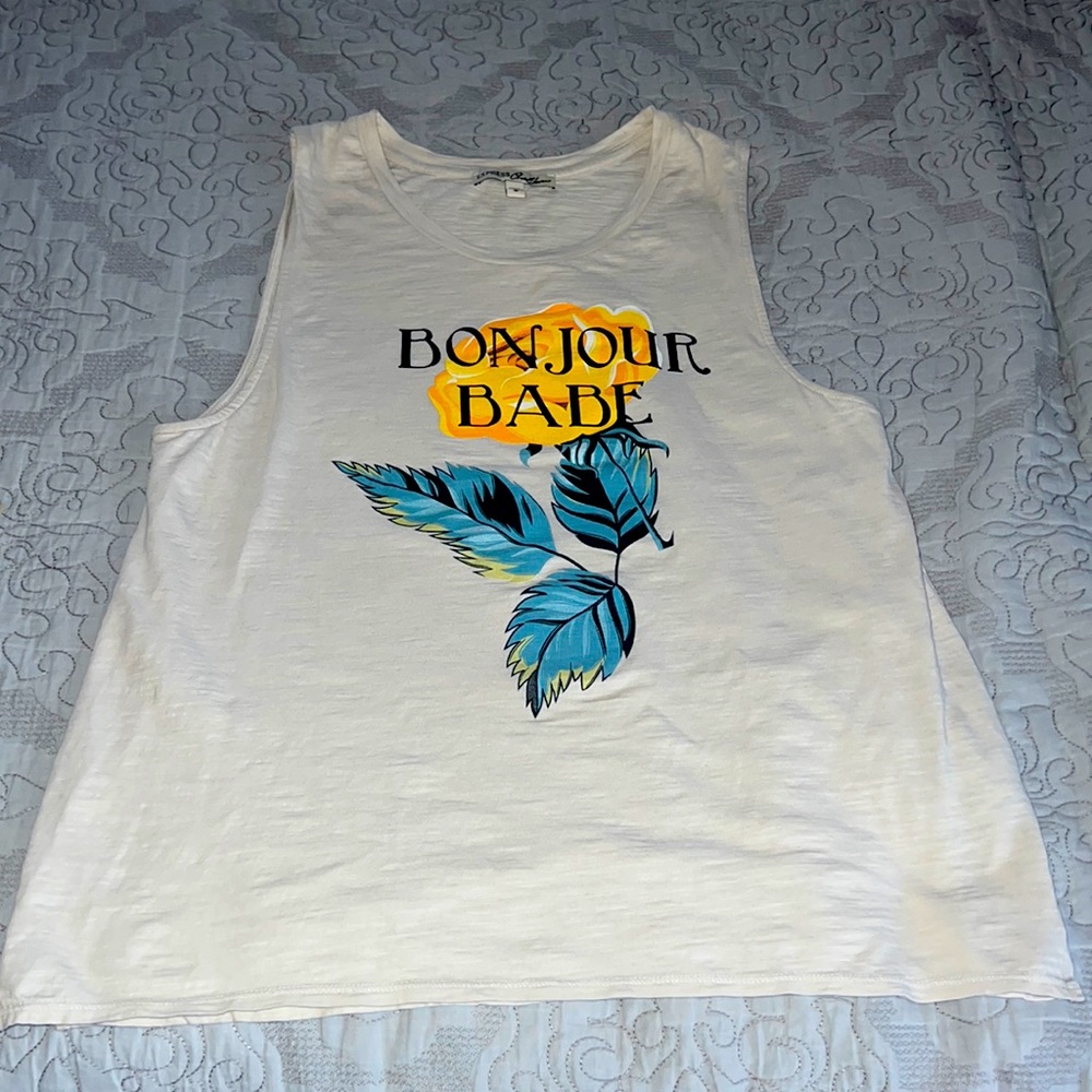 “Bonjour Babe” medium tank top by Express.